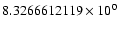 $8.3266612119 \times 10^{0}$