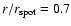 $r/r_{\rm spot} = 0.7$