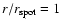 $r/r_{\rm spot} = 1$