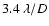 $3.4~\lambda/D$