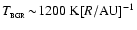 $T_{_{\rm BGR}}\!\sim\! 1200~{\rm K}[R/{\rm AU}]^{-1}$