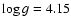$\log{g} = 4.15$