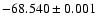 $-68.540\pm0.001$