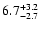 $\rm 6.7^{+3.2}_{-2.7}$