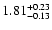 $\rm 1.81^{+0.23}_{-0.13}$