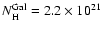 $N_{\rm H}^{\rm Gal} = 2.2 \times 10 ^{21}$