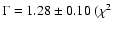 $\Gamma=1.28 \pm 0.10~(\chi^{2}$