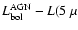 $L^{\rm AGN}_{\rm bol}-L(5~\mu$