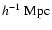 $h^{-1}~{\rm Mpc}$