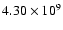 $4.30\times 10^9$