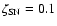 $\zeta _{\rm SN}=0.1$