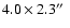 $4.0 \times 2.3\hbox{$^{\prime\prime}$ }$