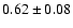 $0.62 \pm 0.08$