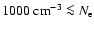 $1000~{\rm cm}^{-3} \la N_{\rm e}$