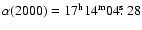 $\alpha(2000)=17^{\rm h}14^{\rm m}04\hbox{$.\!\!^{\rm s}$ }28$