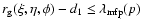 $r_{\rm g}(\xi,\eta,\phi)-d_1\leq\lambda_{{\rm mfp}}(p)$