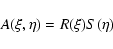 \begin{displaymath}%
A(\xi,\eta)=R(\xi)S(\eta)
\end{displaymath}