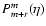 $P_{m+r}^{m}(\eta)$