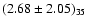 $(2.68 \pm 2.05)_{35}$