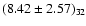 $(8.42 \pm 2.57)_{32}$