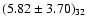 $(5.82 \pm 3.70)_{32}$