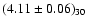 $(4.11 \pm 0.06)_{30}$