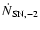 $\dot{N}_{\rm {SN},-2}$