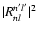 $\vert R^{n^\prime l^\prime}_{nl}
\vert^2$