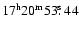$\rm 17^h20^m53\hbox{$.\!\!^{\rm s}$ }44$