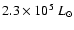 $2.3\times 10^5~L_{\odot}$