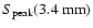 $S_{\rm {peak}}(3.4~\rm {mm})$