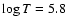 $\log T = 5.8$