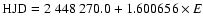 ${\rm HJD} = 2~448~270.0 + 1.600656 \times E$