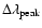 $\Delta\lambda_{\rm peak}$