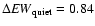 $\Delta {\it EW}_{\rm quiet}=0.84$