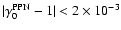 $\vert\gamma ^{\rm PPN}_0-1\vert< 2\times 10^{-3}$