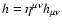 $h=\eta^{\mu\nu} h_{\mu\nu}$