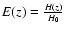 $E(z)= {H(z)\over H_0}$
