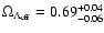 $\Omega_{\Lambda_{\rm eff}} = 0.69^{+0.04}_{-0.06}$
