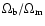 $\Omega_{\rm b}/\Omega_{\rm m}$