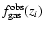 $f_{\rm gas}^{\rm obs}(z_i)$