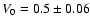 $V_0=0.5\pm 0.06$