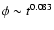 $\phi \sim t^{0.083}$