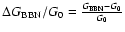 $\Delta G_{\rm BBN}/G_0
={G_{\rm BBN}-G_{0}\over G_0} $
