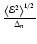 $\frac{\left< \mathcal{E}^2 \right>^{1/2}}{\Delta_n}$
