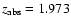 $z_{\rm abs}=1.973$