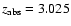 $z_{\rm abs}=3.025$