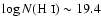 $\log N(\mbox{H {\sc i}})\sim 19.4$