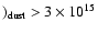 $)_{\rm dust}>3\times 10^{15}$