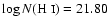 $\log N(\mbox{H {\sc i}})=21.80$